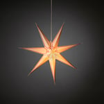 Gnosjö Konstsmide Adventsstjärna Rödmönstrad 78 cm Pappersstjärna 78cm vit/rött mönster 7-uddig inkl sladdställ 5913-250