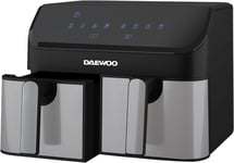 Daewoo Digital Air Fryer, Double 4.5 Litre Draws with Sync Function to Match Dra