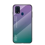 Hülle® Gradient Color Anti-Scratches Glass Case Compatible for Samsung Galaxy M31 (8)