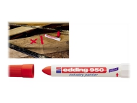 edding 950 industry - Solid märkpenna - permanent - för metall, papper med skrovlig yta - röd - 10 mm