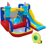 Kids Bouncy Castle with Slide Water Pool Trampoline Climbing Wall