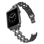 Apple Watch Series 5 44mm rhinestone stainless steel watch band - Black