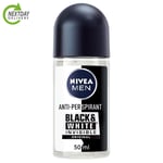 NIVEA MEN Black & White Original Anti-Perspirant Deodorant Roll-On 50mL Men's...