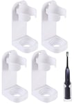 4 Pcs Electric Toothbrush Holder Wall Mounted Tooth Brush Organizer with Paste Gum for Bathroom Hygienic and Kitchen