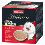Animonda Vom Feinsten Hund Snack-Pudding - 3 x 85 g Okse pur