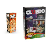 Hasbro Gaming Jenga Classic, Children's game that promotes reaction speed from 6 years & Cluedo Grab & Go Game,60 x 80 cm
