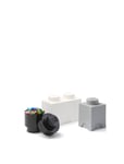 Lego Storage Brick Multi-Pack 3 Pcs Classic *Villkorat Erbjudande Home Kids Decor Boxes Grå LEGO STORAGE