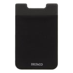 DELTACO Deltaco Adhesive Credit Card Holder, 3m Adhesive, Black