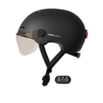 Cosmo Connected Cosmo Fusion Casque Intelligent Vélo et Trottinette avec Visière Unisex-Adult, Noir Mat, Taille Unique