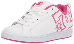 DC Shoes Femme Court Graffik Chaussure de Skate, Blanc Crazy Pink White, 39 EU