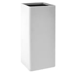Vonsera Bloc Couteaux Cuisine, Porte Couteau Vide avec Lattes Flexibles, Universel Range Couteaux de Cuisine pour 8 Couteaux de Toutes Sortes, Blanc, 9.5 x 9.5 x 22cm