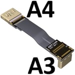 5cm A3-A4 Câble d'extension HDMI Standard type A V2.0 intégré, prend en charge le câble plat 2K / 144hz 4K/60Hz, câble d'extension de fil d'ordinateur Nipseyteko