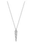 Bud To Rose Spike Necklace Silver Silver