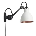 Lampe Gras N304 Vegglampe Matt Sort & Hvit/ Kobber Med Ledning