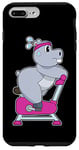 Coque pour iPhone 7 Plus/8 Plus Hippopotame Fitness Vélo d'appartement