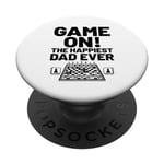 Game On The Happiest Dad Ever Board Game Chess Player PopSockets Swappable PopGrip