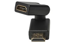 HEITECH Adaptateur coudé HDMI Standard mâle vers Femelle 360° Contacts plaqués Or