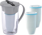 ZeroWater 1.9 litres Water Filter Jug Combo with 3x Advanced 5 Stage Filter, 0