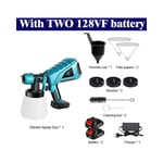 ONEVAN Pistolet à peinture sans fil 800w 1000ml 3 buse Pulvérisateur de électrique - outil pulvérisation pour makita 18v Onevan Bleu avec 2