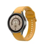 System-S Bracelet 20mm en Silicone pour Samsung Galaxy Watch 5 4 Smartwatch en Jaune, jaune, Eine Grösse