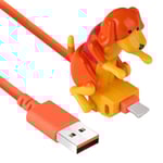 Roliga Hundar Laddkabel Ladda ner Sladd Apple Laddsladd USB C Laddningskabel för iPhone Samsung vit
