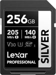 Lexar Professional SILVER SD Card 256GB, Up to 205MB/s Read, 140MB/s 256GB 