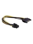 DeLOCK power cable - SATA power to 6 pin PCIe power - 21 cm