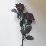 Gotisk Svart Ros Konstgjorda Blommor Simulationsblommor Valenti Red one size