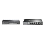 TP-Link Omada TL-SG2210MP Switch PoE administable 10 Ports Gigabit avec 8 Ports PoE+ & ER605 Omada Routeur VPN Gigabit, 5 Ports Gigabit, Intégré au SDN Omada, Accès au Cloud