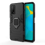 TANYO Case for Xiaomi MI 10T / MI 10T Pro, TPU/PC Shockproof Phone Cover with 360° Kickstand, Armor Bumper Protective Shell Black