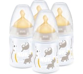 NUK First Choice NK10743987 Baby Bottles - 4 Pack, White & Gold