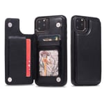 Elegant Stöttåligt Skal med Kortfack - iPhone 11 Svart