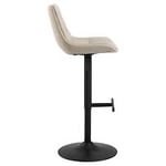 Actona Adisa barstol tyg beige och ben metall svart H95 cm