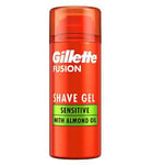 Gillette Fusion Shave Gel with Almond Oil, For Sensitive Skin, 75ml