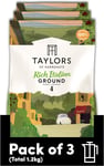 Taylors of Harrogate Rich Italian Ground Coffee, 400 G (Pack of 3)