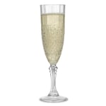 Champagneglass Crystal Effect i plast