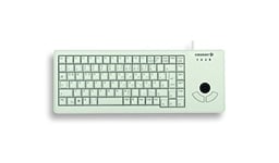 Cherry G84-5400LUMDE-0 Track Ball Compact Keyboard - Light Grey