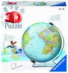 Ravensburger - Puzzle 3D Ball éducatif - Globe terrestre - A partir de 10 ans - 540 pièces numérotées à assembler sans colle - Support rotatif inclus - 12436