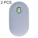 2 PCS Silicone Dustproof Wireless Mouse Protective Case For Logitech Pebble(Gray Blue)
