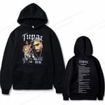 Tupac 2pac Hoodie Herr Dam Mode Hoodies Barn Hip Hop Hoodies Kvinnor Sweatkläder Pojkjackor Rapper Sweatkläder Shakur Tracksuits Punk M 2DF504994-black (17)