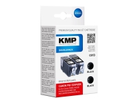 KMP DOUBLEPACK C81D - 2-pack - 19 ml - svart - kompatibel - bläckpatron - för Canon PIXMA iP4950, iX6550, MG5350, MG6250, MG8150, MG8250, MX715, MX885, MX892, MX895