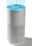 Portable Electric Tower Air Purifier Purifiers with HEPA H13 Filter for Home Bedroom Bedside Table Kitchen Home Office Dust Hay Fever Pollen White