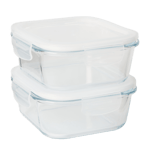 Åhléns Home Matlåda i glas 800 ml, 2-pack Transparant
