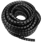 BeMatik - Câble Rangement. Tube organisateur noir avec clip de 17-22mm longueur 5 m