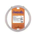 Anguila | Guide Passe-câble | Bornes Interchangeables | Monofilament | Nylon | Couleur Blanc | Diamètre 3mm | 25 mètres