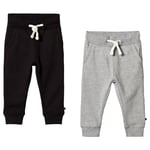Minymo 2-Pack Basic Mjukisbyxor Anthracite | Grå | 122 cm