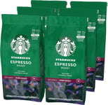 Starbucks Espresso Roast Dark Roast Ground Coffee 200 g Bag (Pack of 6)