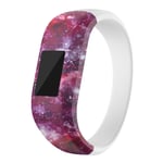 Garmin Vivofit JR pattern printing watch band - Size: S - Red Galaxy