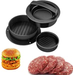 JAOK 3-in-1 Burger Press, Different Size Patty Molds and Non Stick Set,Hamburger Maker for DIY Stuffed Burgers
