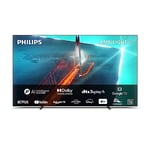 Philips Ambilight OLED708/12 164 cm (65 Pouces) Smart 4K OLED TV | UHD & HDR10+ | 120Hz | Moteur P5 AI Perfect Picture | Dolby Atmos | Enceintes 20W | Compatible avec l'Assistant Google & Alexa